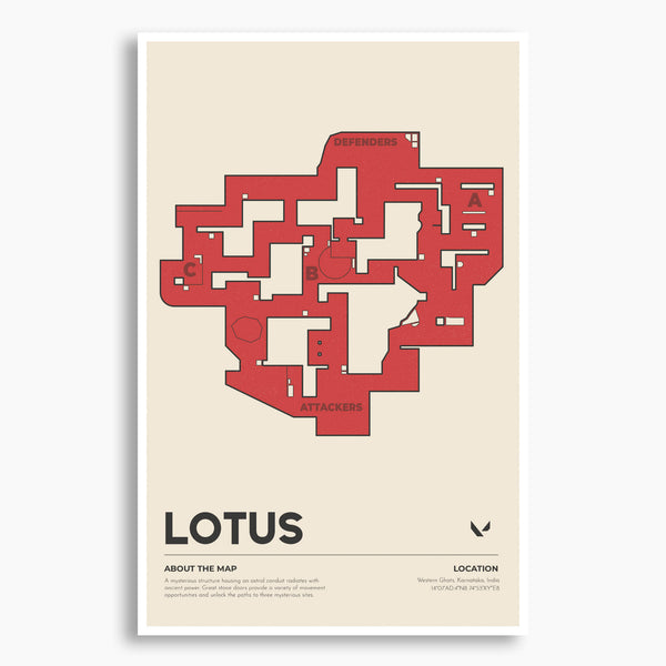 Valorant - Lotus Map Poster; Gaming Poster