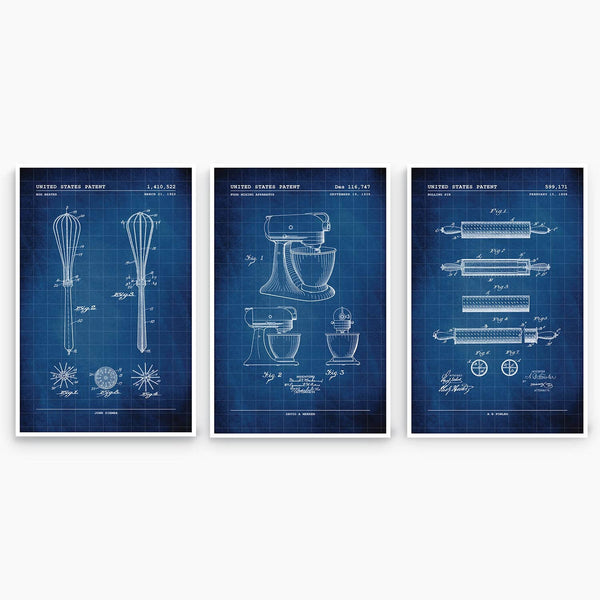 Baking Patent Poster Collection; Patent Artwork
