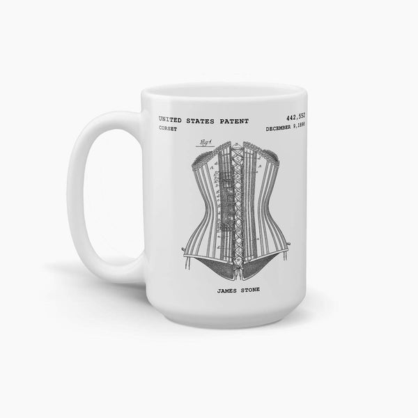 Corset Patent Coffee Mug; Patent Drinkware