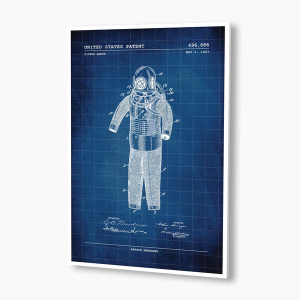 Diving Armor Patent Poster; Patent Artwork
