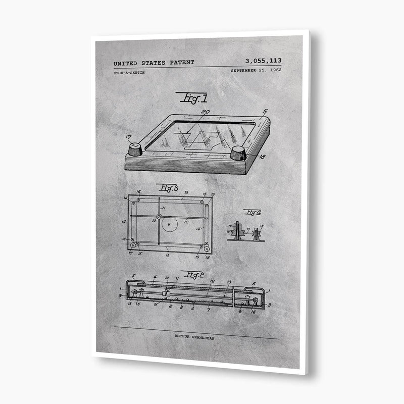 Etch-A-Sketch Patent Poster; Patent Artwork