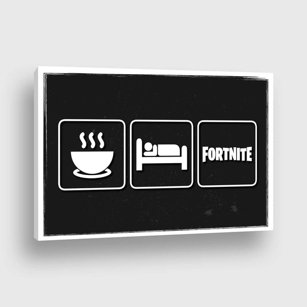 Fortnite - Eat Sleep Fortnite Grunge Poster; Gaming Poster