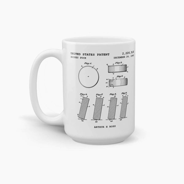Hockey Puck Patent Coffee MugHockey Puck Patent Coffee Mug; Patent Drinkware