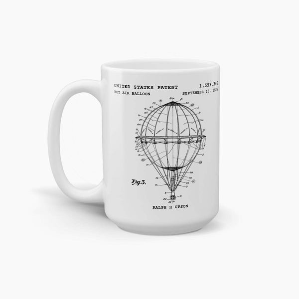 Hot Air Balloon Patent Coffee Mug; Patent Drinkware