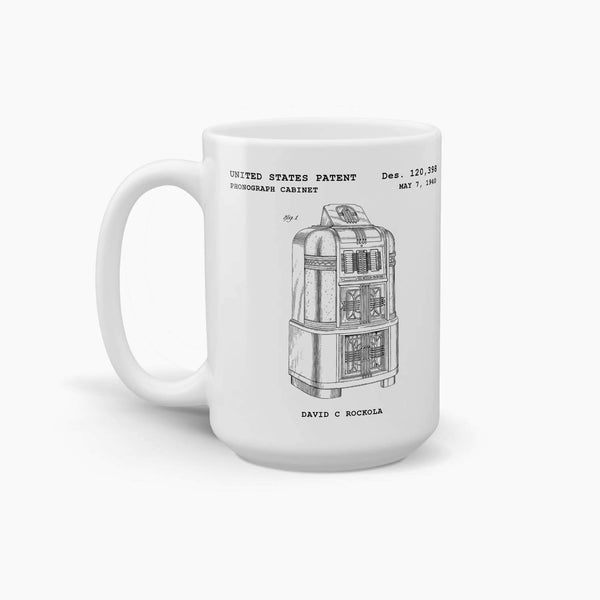 Jukebox Patent Coffee Mug; Premium Patent Drinkware