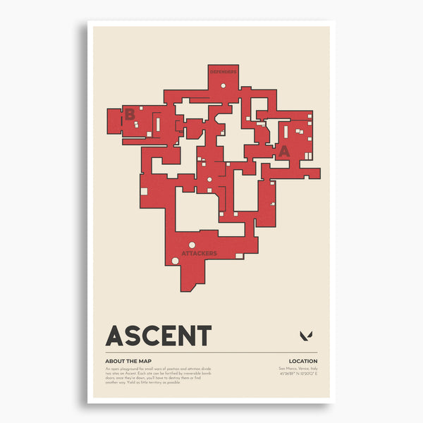 Valorant - Ascent Map Poster; Gaming Poster