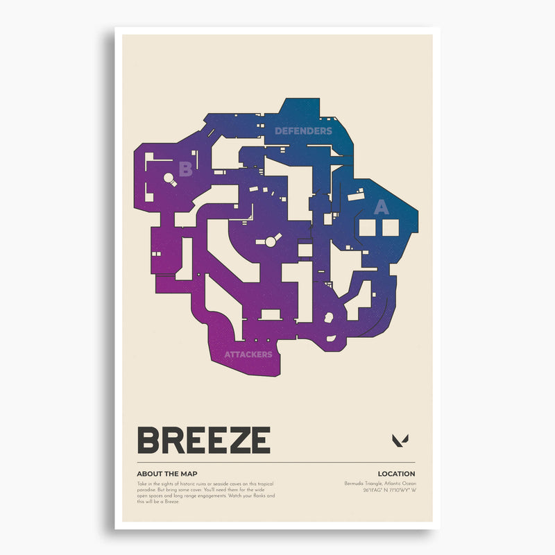Valorant - Breeze Map Poster; Gaming Poster