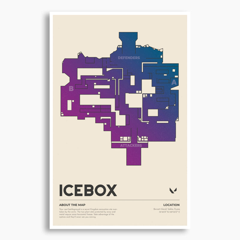Valorant - Icebox Map Poster; Gaming Poster