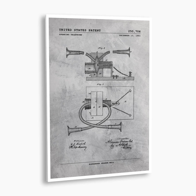 Alexander Graham Bell Telephone Patent Poster; Patent Artwork