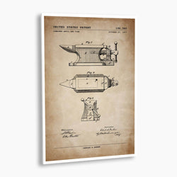 Anvil and Vise Patent Poster; Patent Artwork