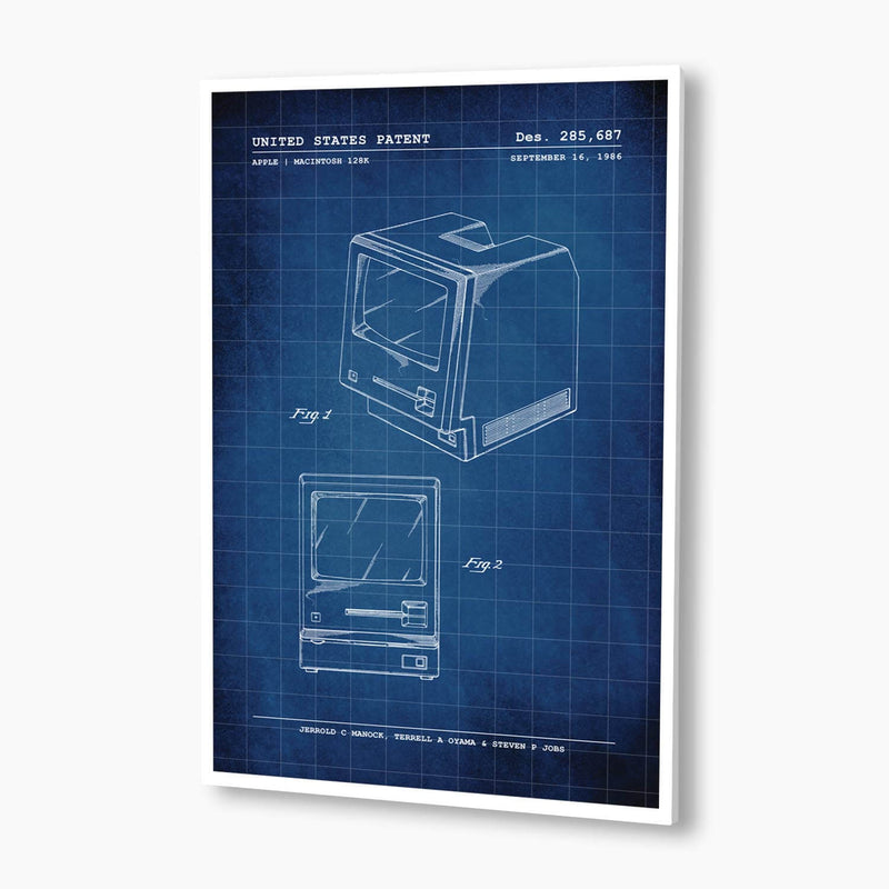 Apple Macintosh 128k Patent Poster; Patent Artwork