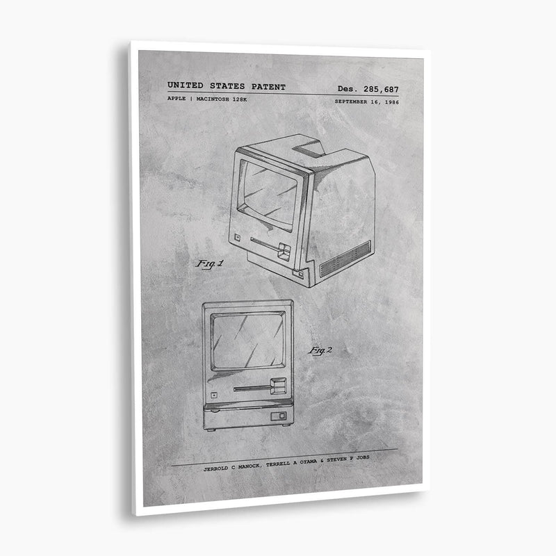 Apple Macintosh 128k Patent Poster; Patent Artwork