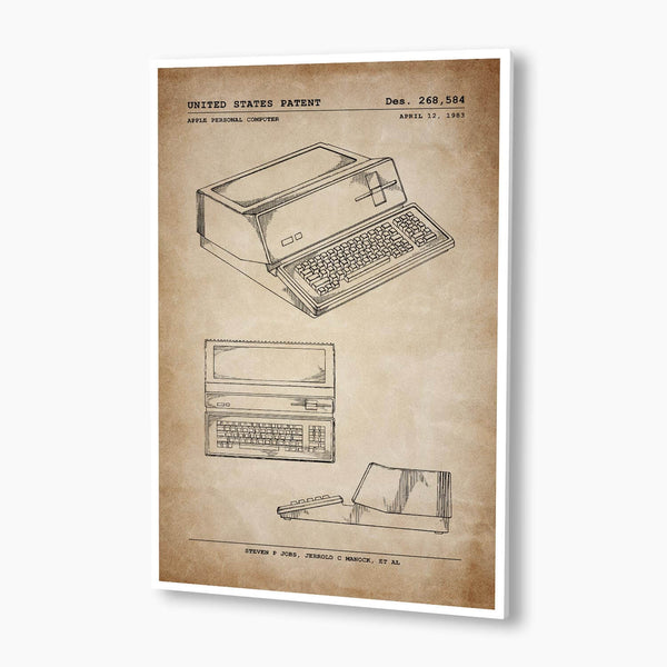 Apple Personal Computer Patent Poster; Patent Artwork