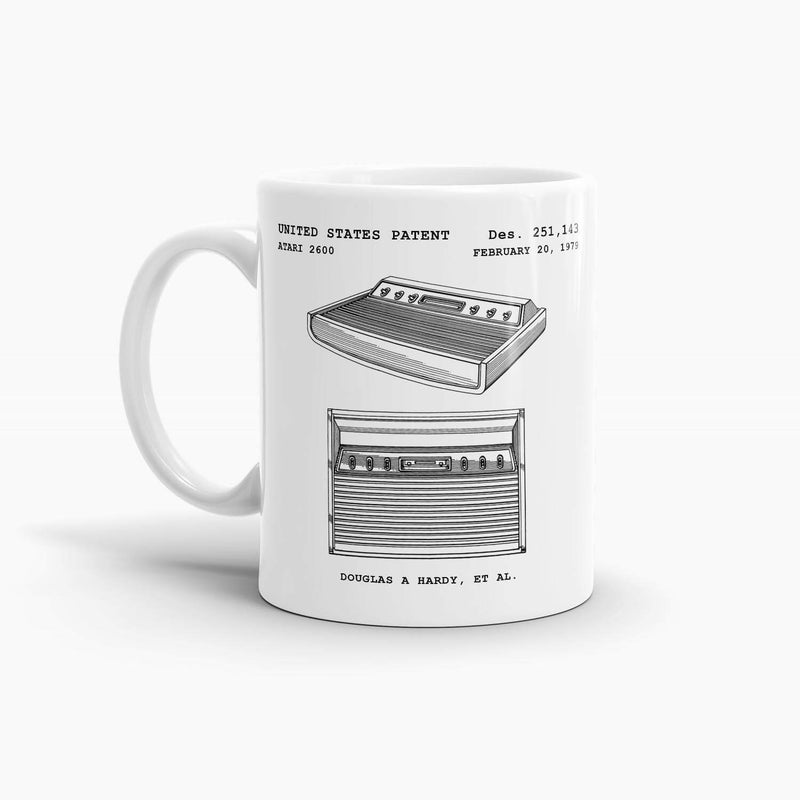Atari 2600 Console Patent Coffee Mug; Gaming Drinkware