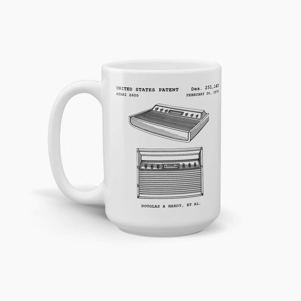 Atari 2600 Console Patent Coffee Mug; Gaming Drinkware
