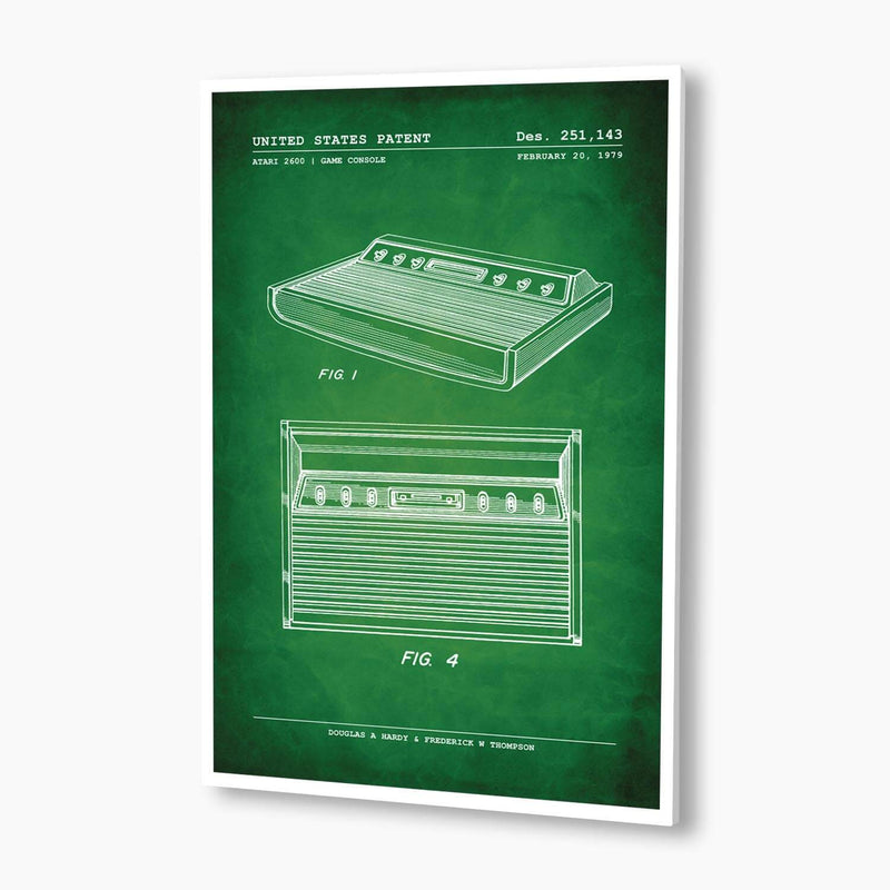 Atari 2600 Game Console Patent Poster; Patent Artwork