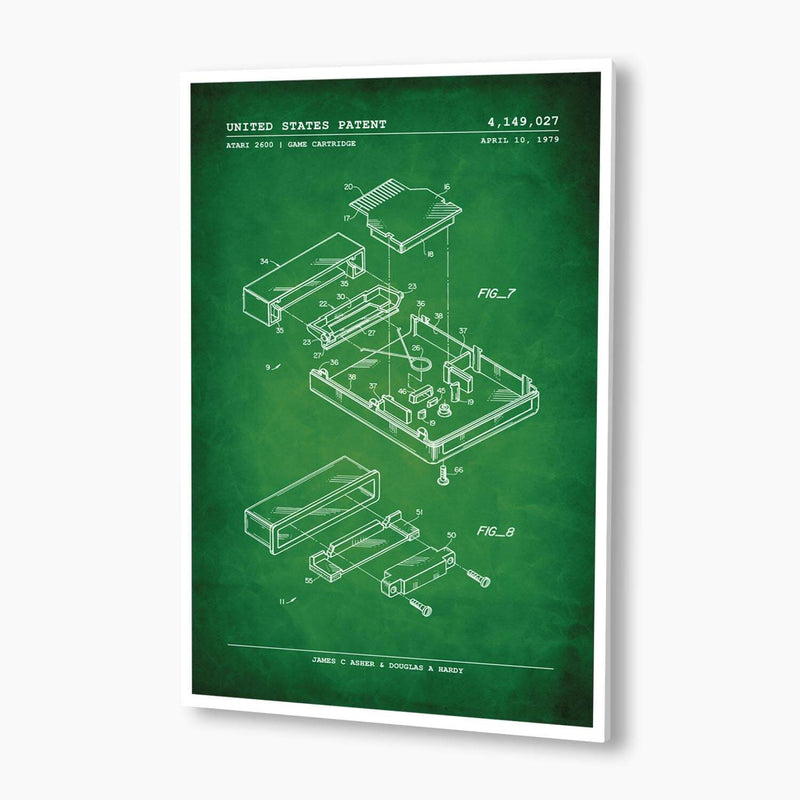 Atari 2600 Game Cartridge Patent Poster; Patent Artwork
