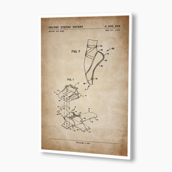 Ballet Toe Shoe Patent Poster; Patent Artwork