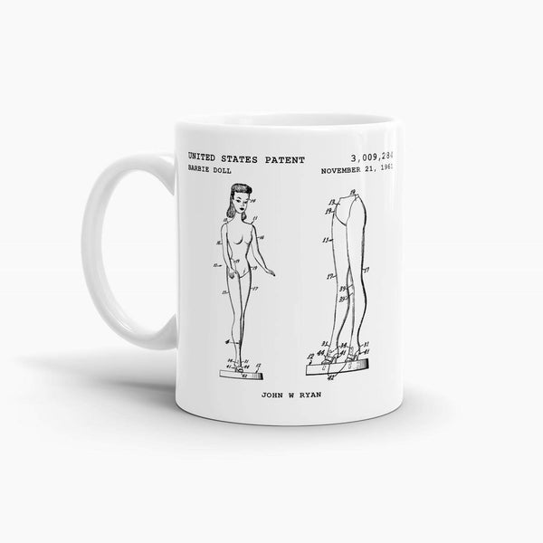 Barbie Doll Patent Coffee Mug; Toys and Games Drinkware