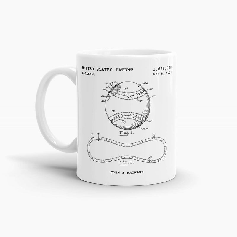Baseball Patent Coffee Mug; Sports Drinkware
