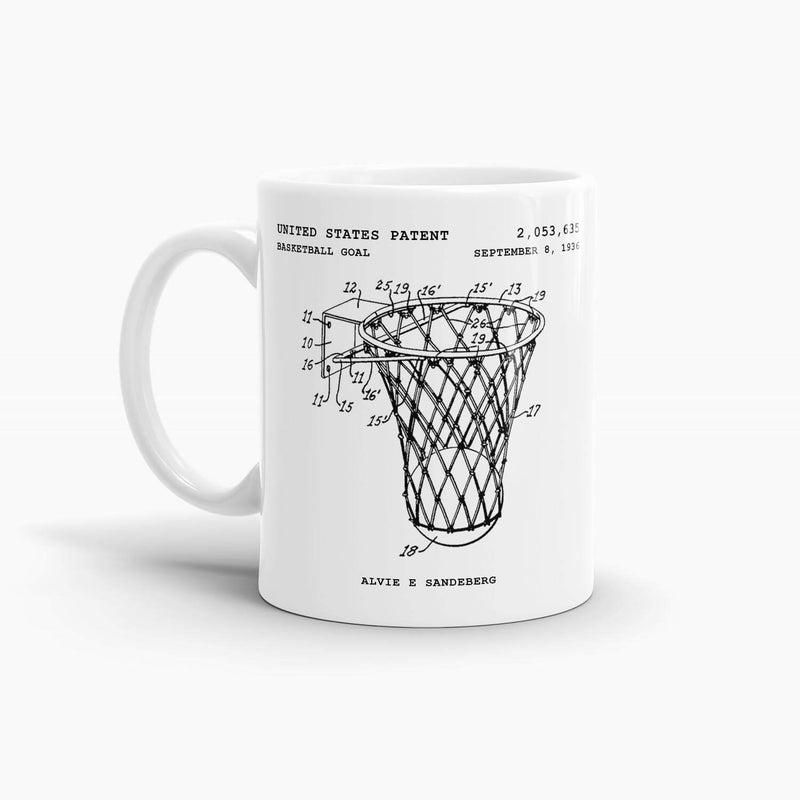 Basketball Goal Patent Coffee Mug; Sports Drinkware