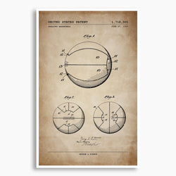 Spalding Basketball Patent Poster; Patent Artwork