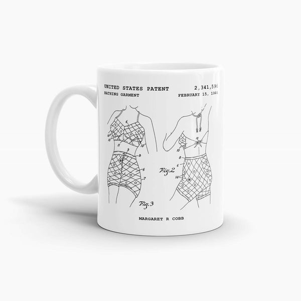 Bathing Garment Patent Coffee Mug; Fashion Drinkware