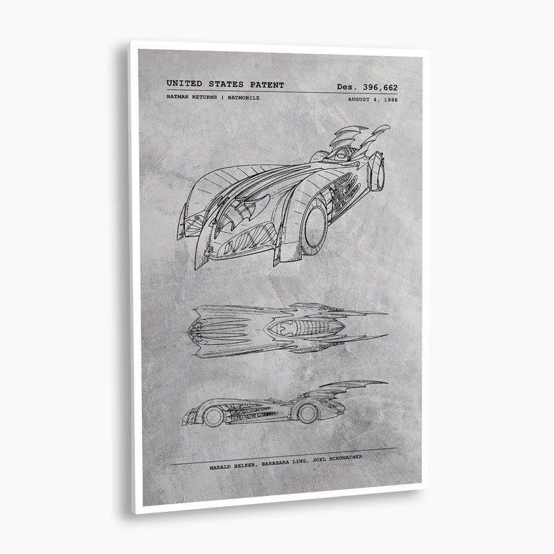 Batmobile Patent Poster; Patent Artwork