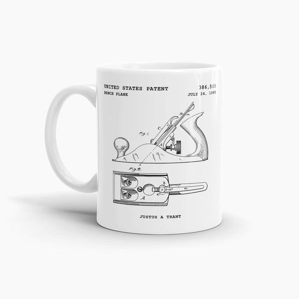 Bench Plane Patent Coffee Mug; Patent Drinkware