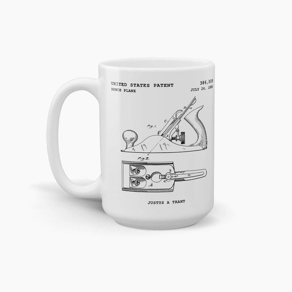 Bench Plane Patent Coffee Mug; Patent Drinkware