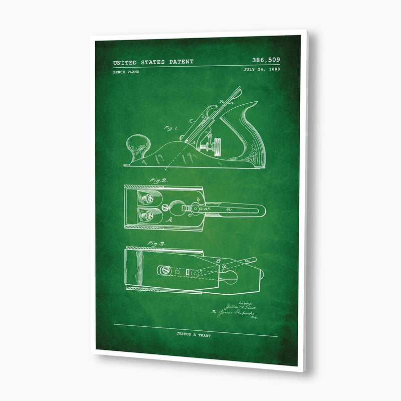 Bench Plane Patent Poster; Patent Artwork