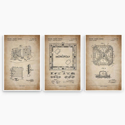 Board Game Patent Poster Collection; Patent Artwork