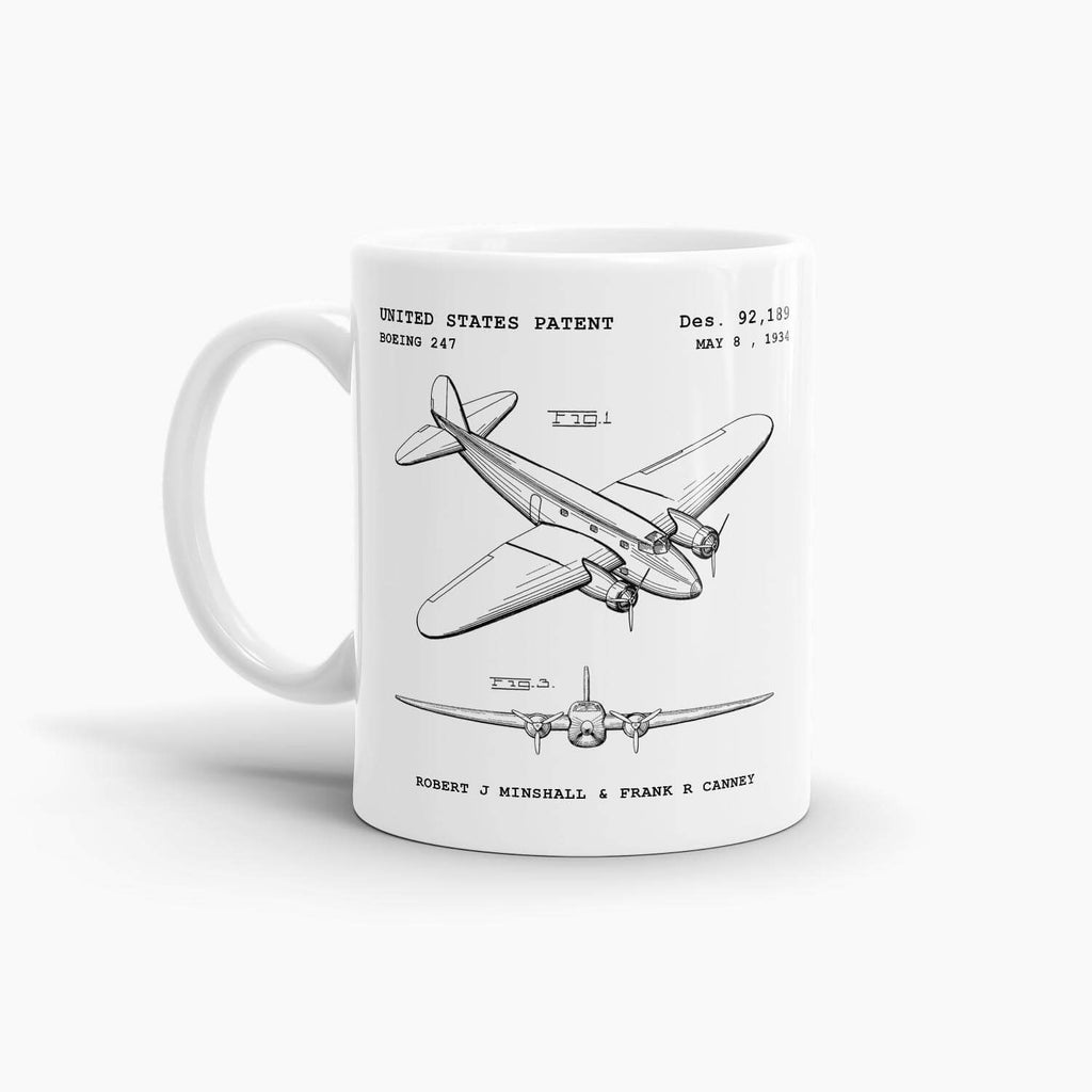 Boeing 747 767 Saftey Flat Bottom Mug