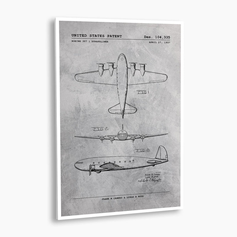Boeing 307 Stratoliner Patent Poster; Patent Artwork