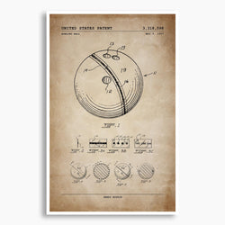 Bowling Ball Patent Poster; Patent Artwork