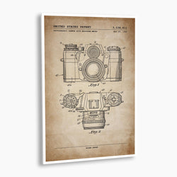 Camera with Exposure Meter Patent Poster; Patent Artwork