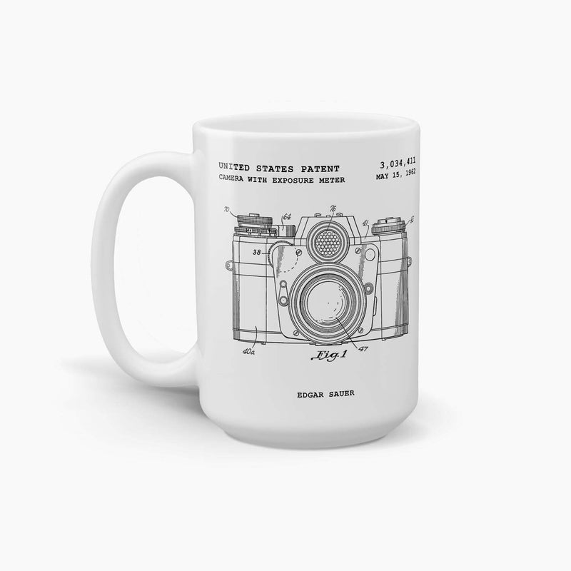 Camera with Exposure Meter Patent Coffee Mug