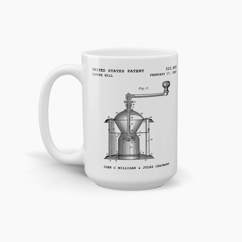 Coffee Mill Patent Coffee Mug