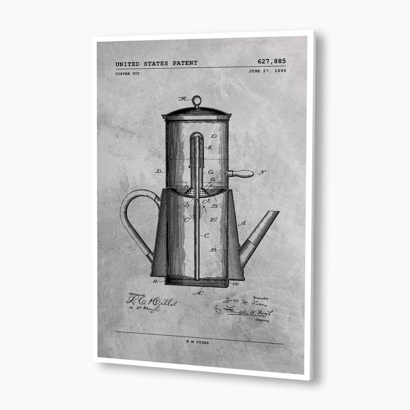 Coffee Pot Patent Poster; Patent Artwork