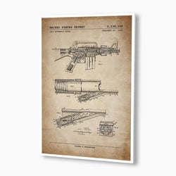 Colt Automatic Rifle Patent Poster; Patent Artwork