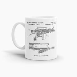 Colt AR-15 Automatic Rifle Patent Coffee Mug; Military Drinkware