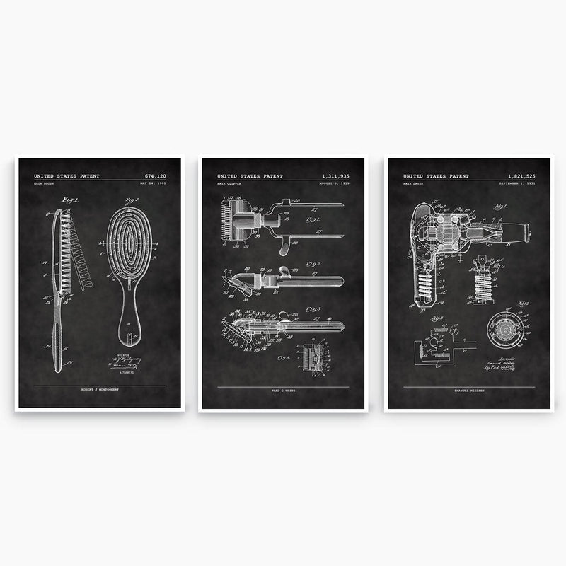 Cosmetology Patent Poster Collection; Patent Artwork