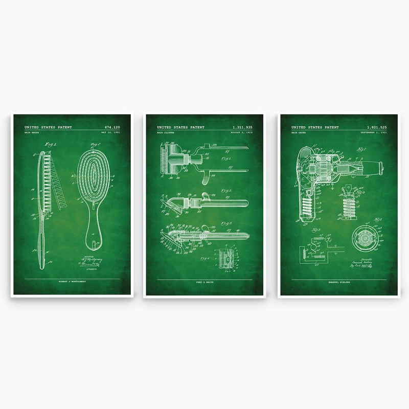 Cosmetology Patent Poster Collection; Patent Artwork