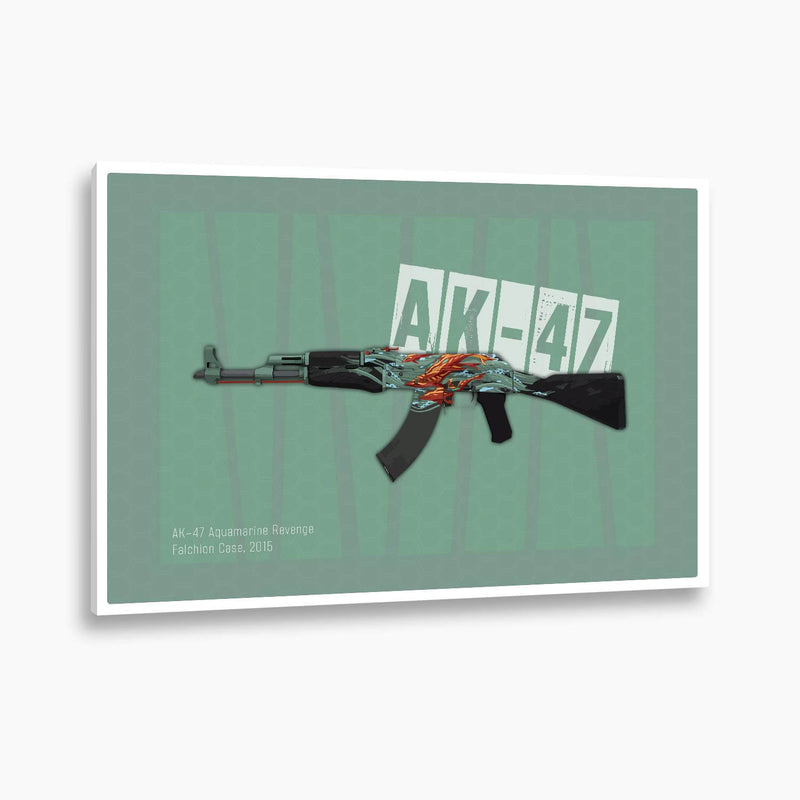 Counter-Strike: Global Offensive - AK-47 Aquamarine Revenge Poster