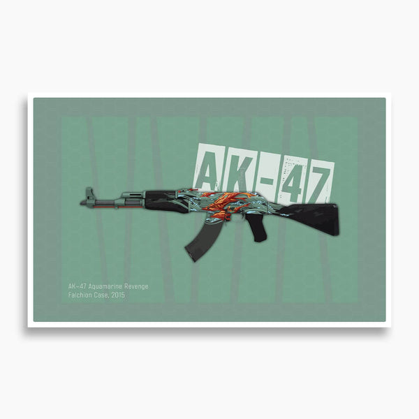 Counter-Strike: Global Offensive - AK-47 Aquamarine Revenge Poster