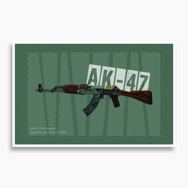 Counter-Strike: Global Offensive - AK-47 Fire Serpent Poster
