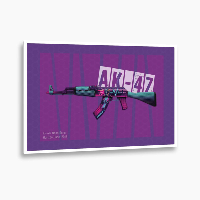 Counter-Strike: Global Offensive - AK-47 Neon Rider Poster