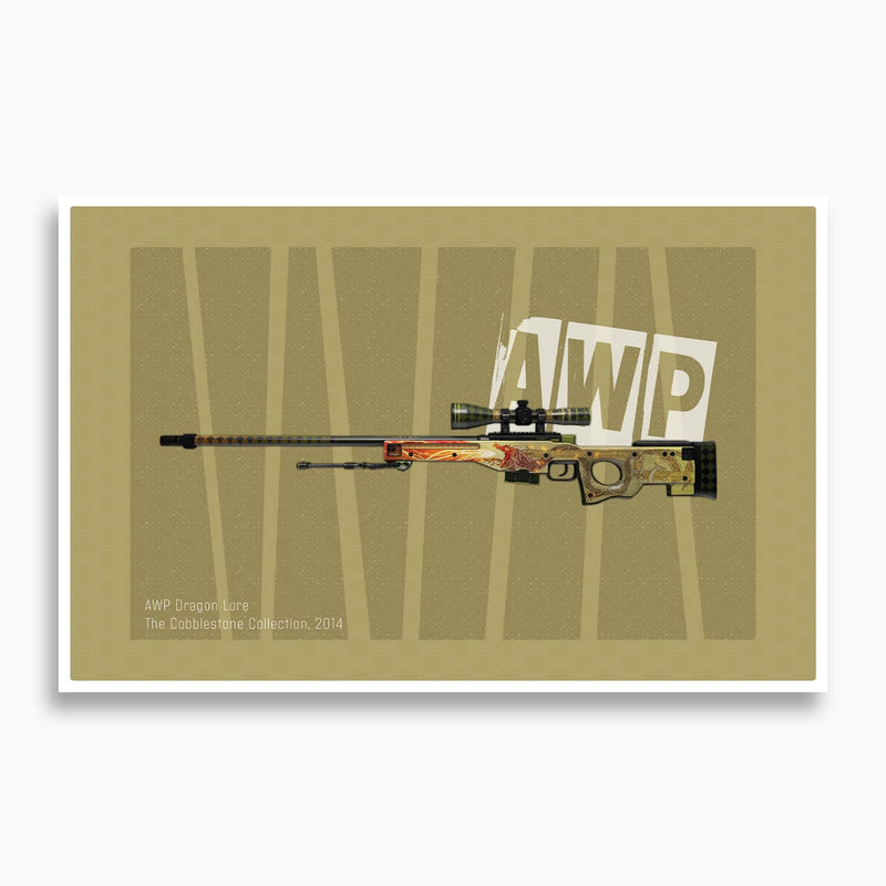 Counter-Strike: Global Offensive - AWP Dragon Lore Poster