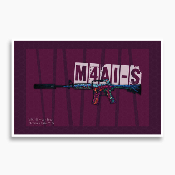 Counter-Strike: Global Offensive- M4A1-s Hyperbeast Poster