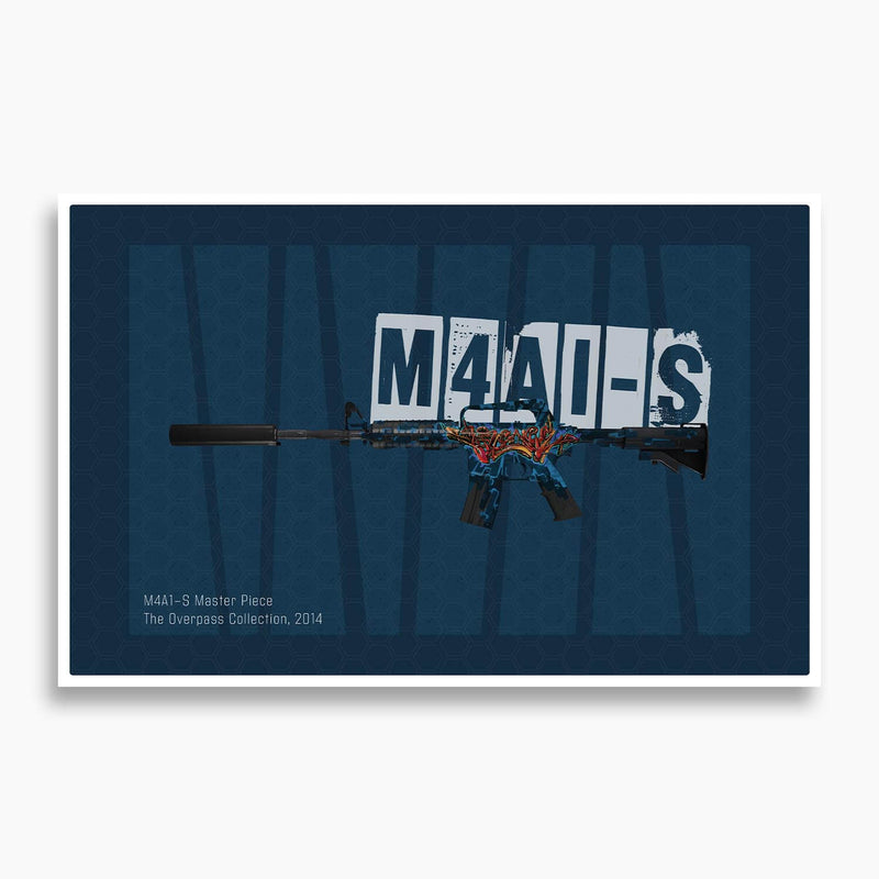  Counter-Strike: Global Offensive - M4A1-s Masterpiece Poster